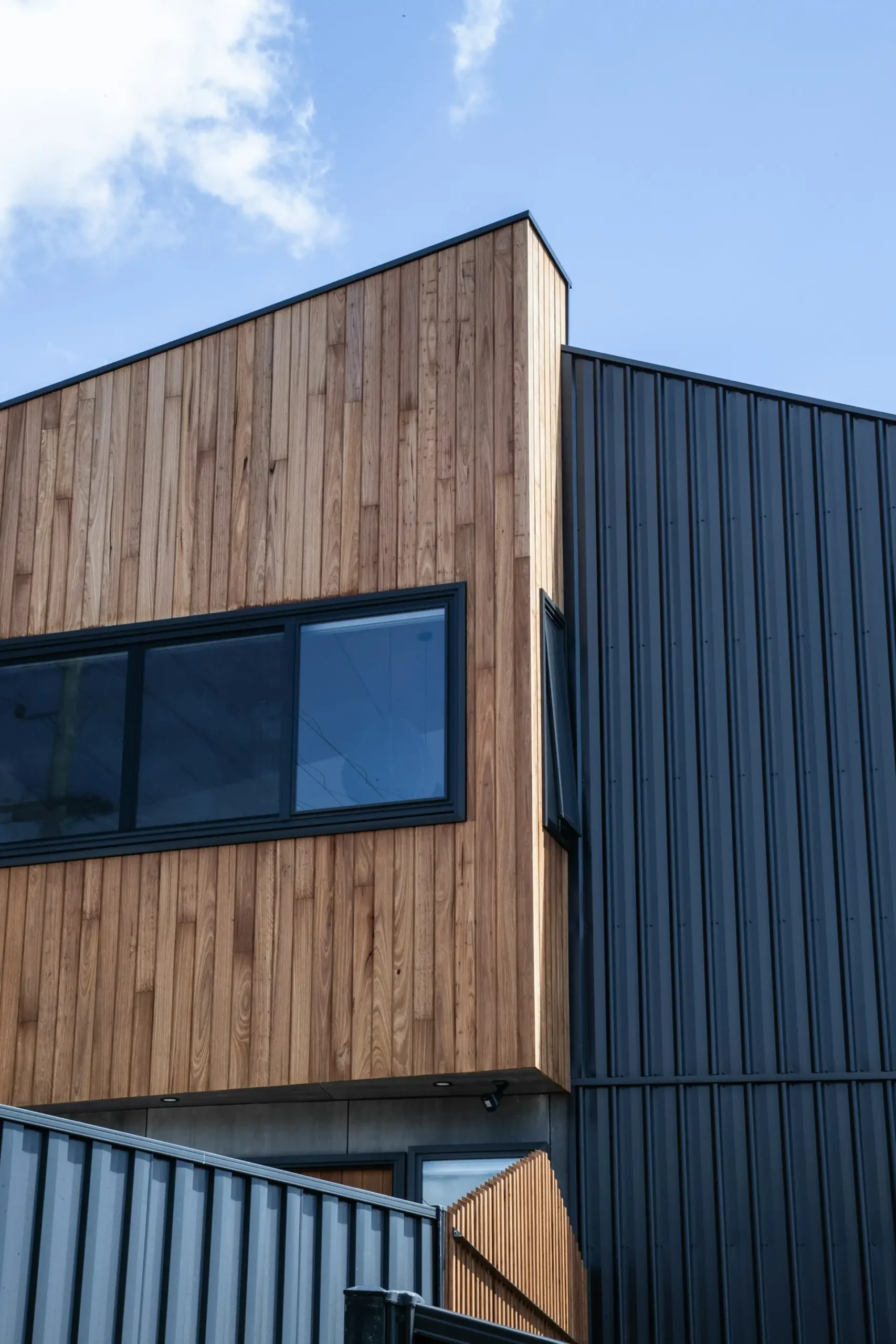 house with metal cladding