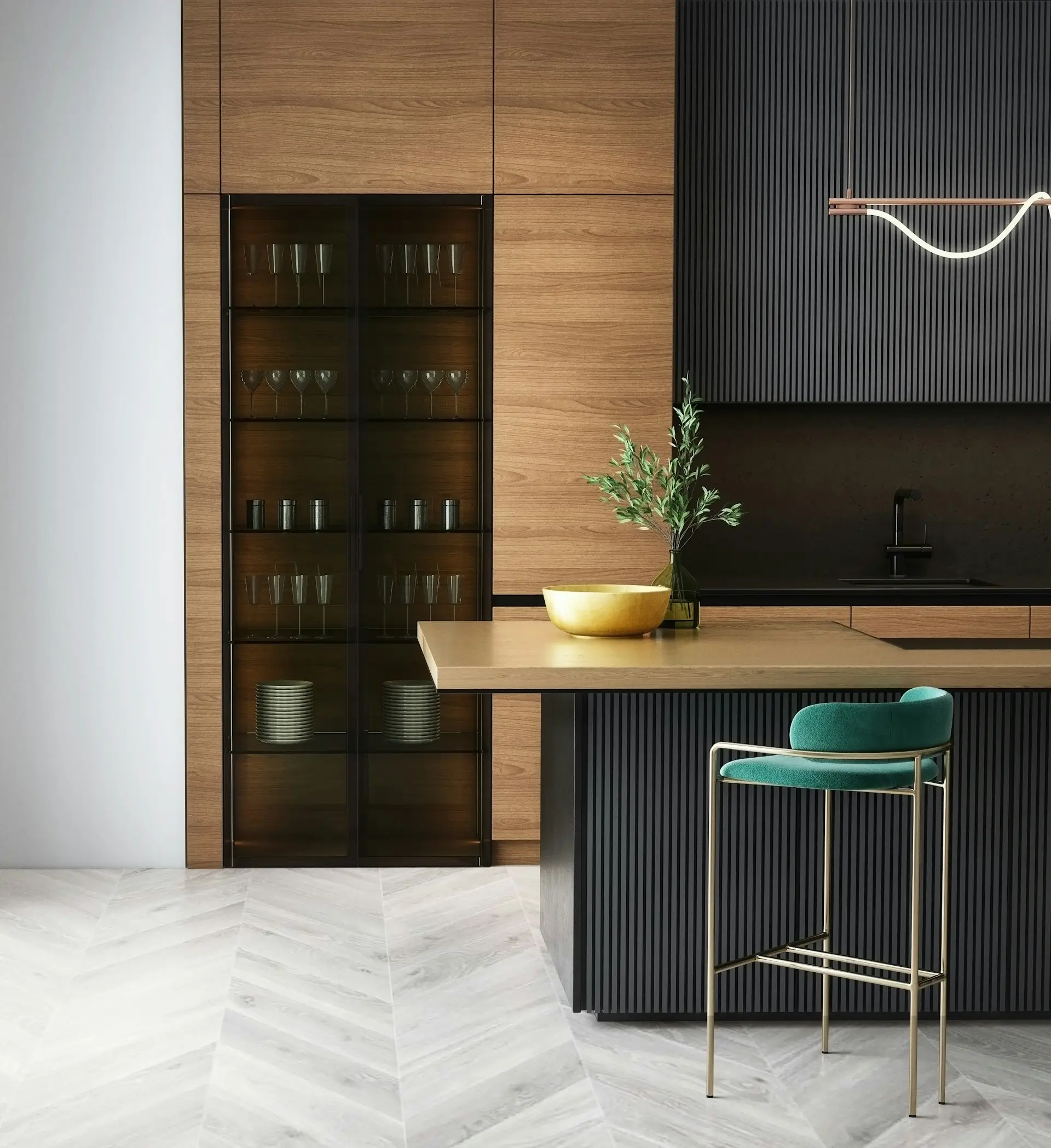 modular cabinet black modern